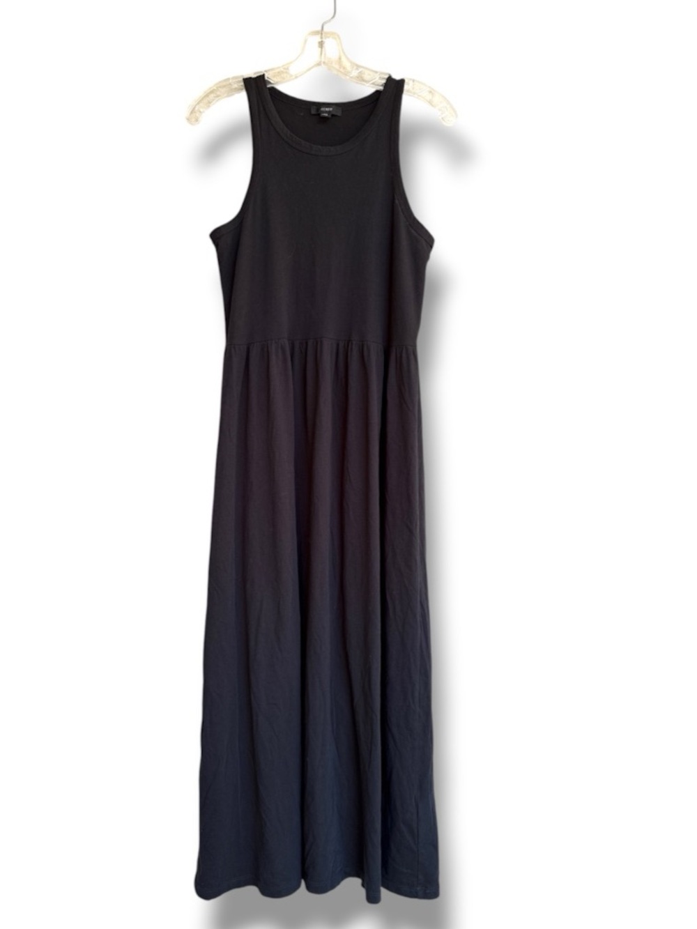 J. Crew Black Cotton Knit Sleeveless Maxi Dress Size XS